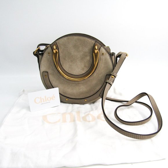Chloé Pixie Round Leather Suede Handbag #N5491H64O - Picture 10 of 10